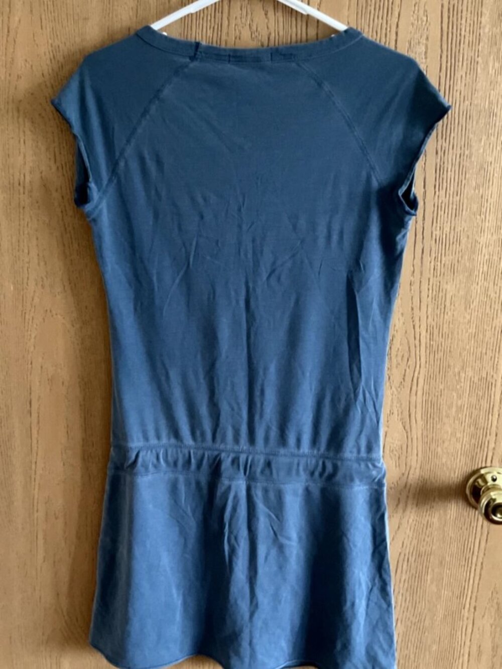 Gap Knee Length Cap Sleeves Dress Blue US Size S - Picture 2 of 2
